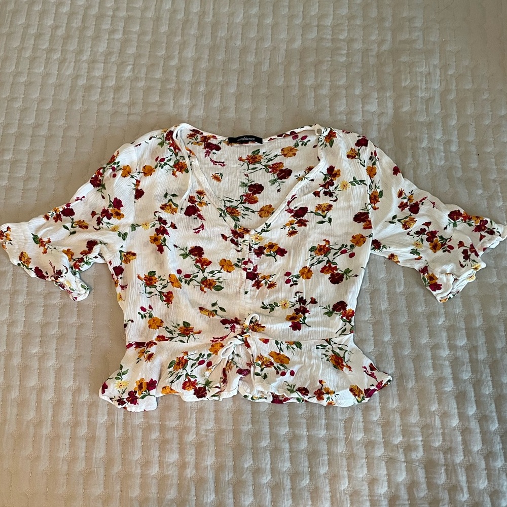 White floral top